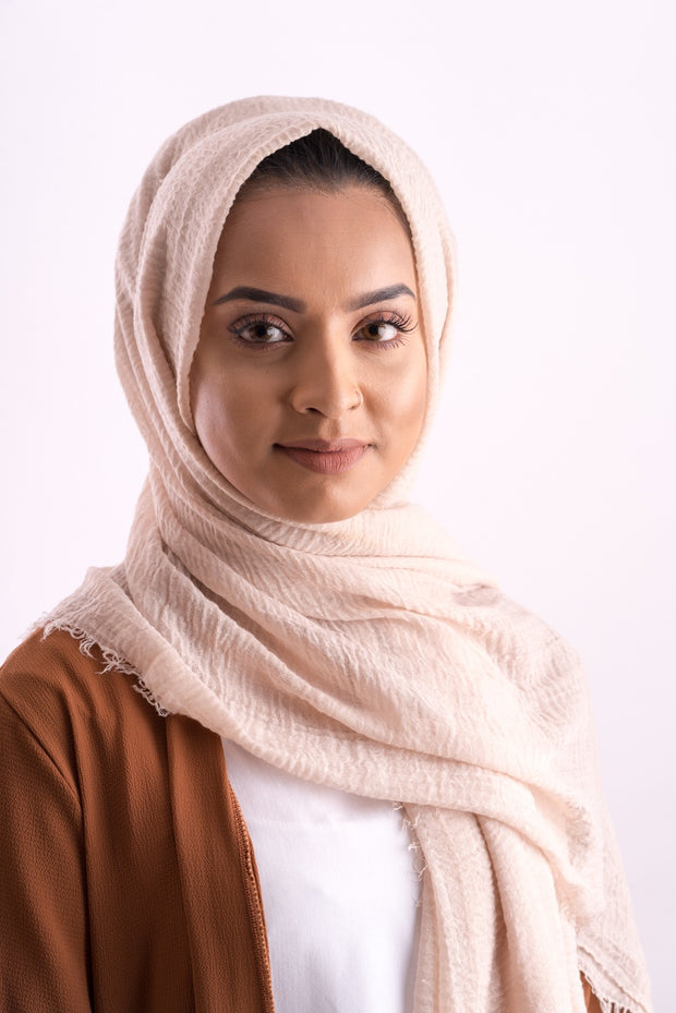 Nude Crinkle Hijab