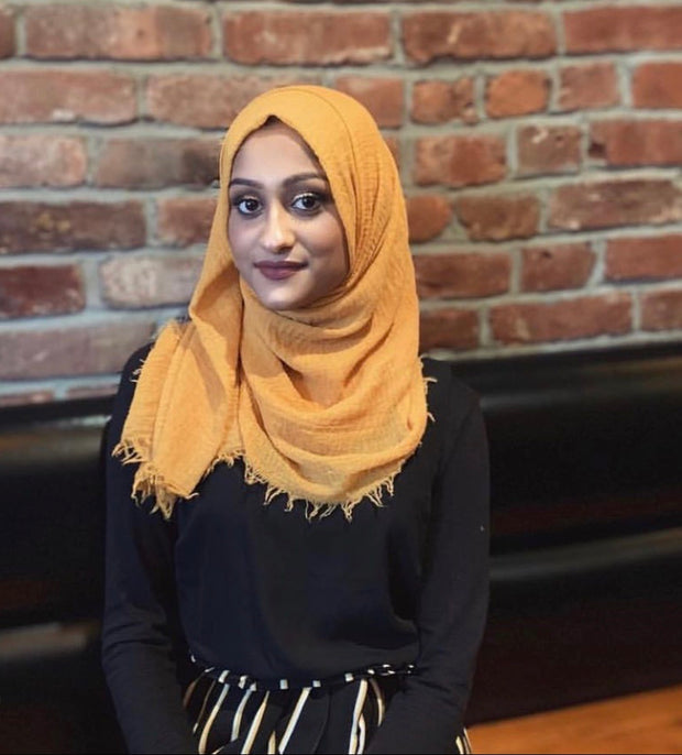 Mustard Crinkle Hijab