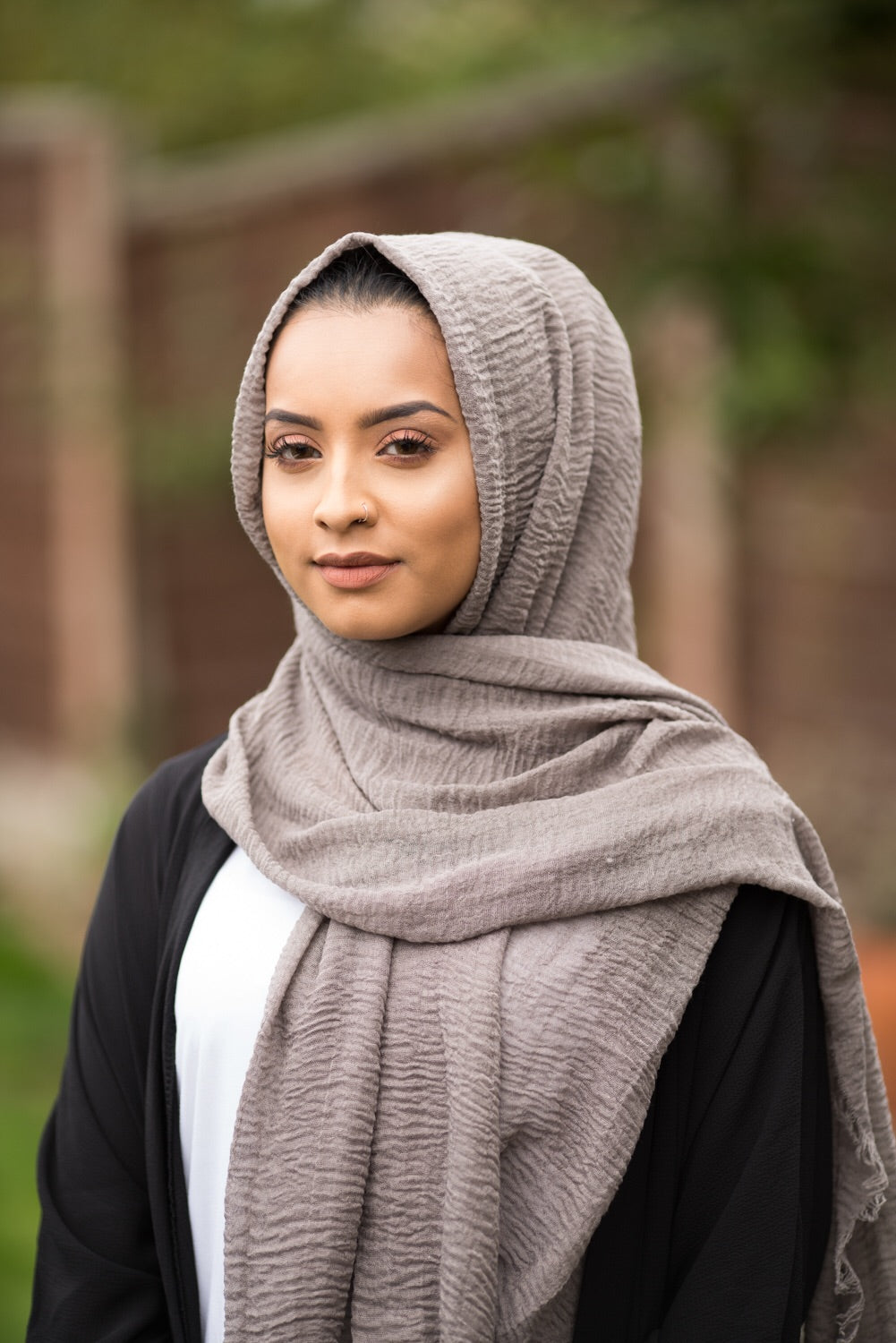 Taupe Crinkle Hijab