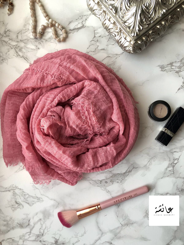 Blush Crinkle Hijab