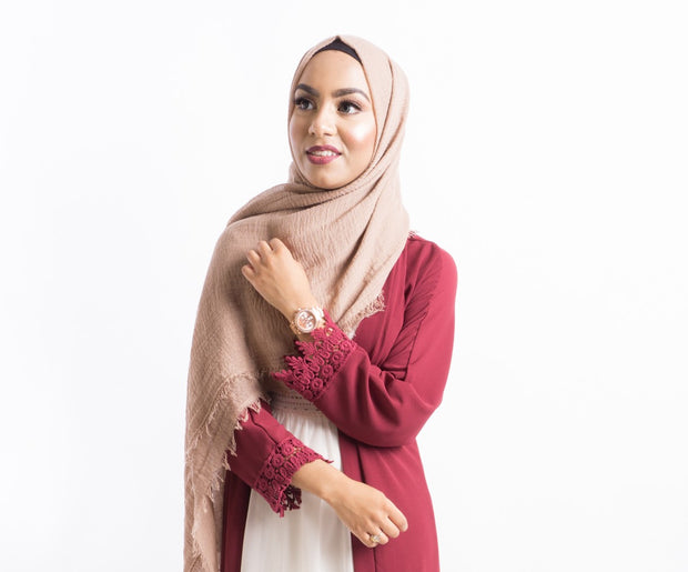 Latte Crinkle Hijab